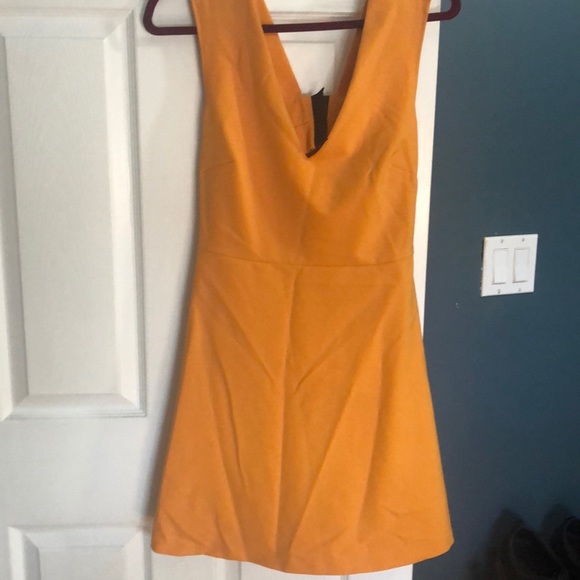 Zara Dresses & Skirts - Zara yellow open back mini